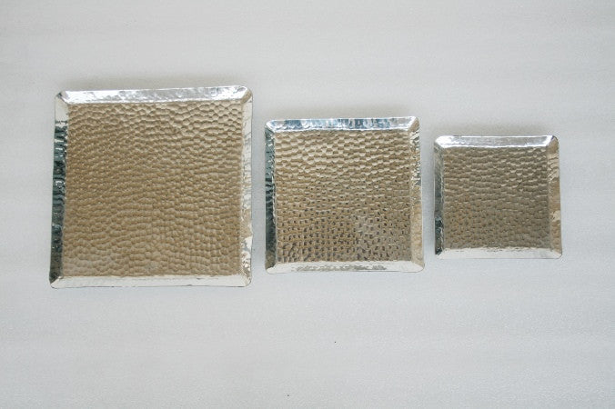 Square Silver Platter (Set of 3)