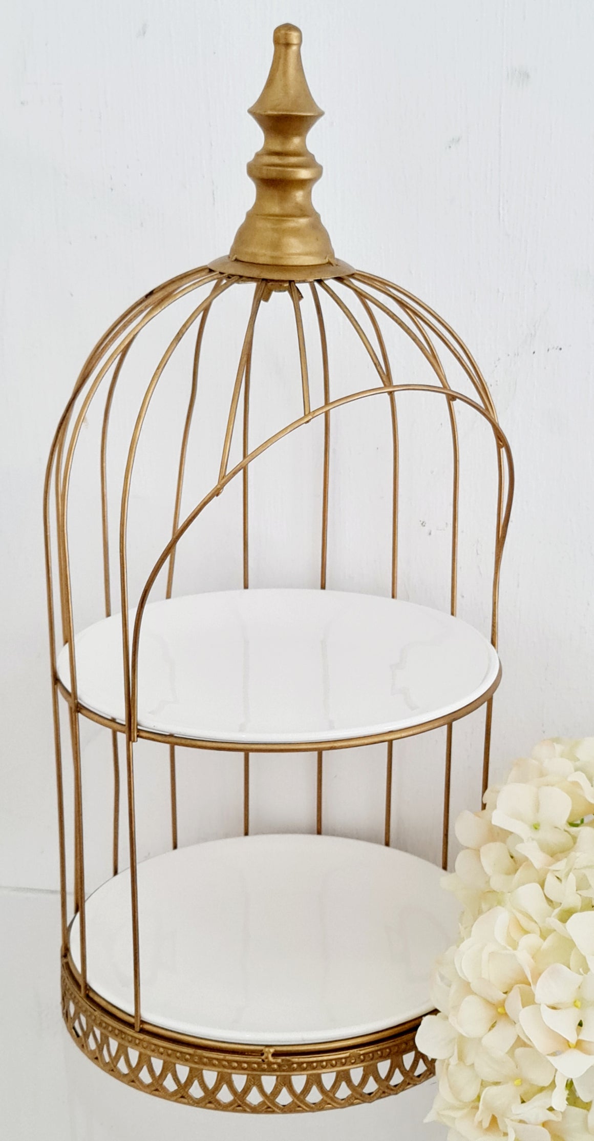 Tiered Display with Ceramic Platters