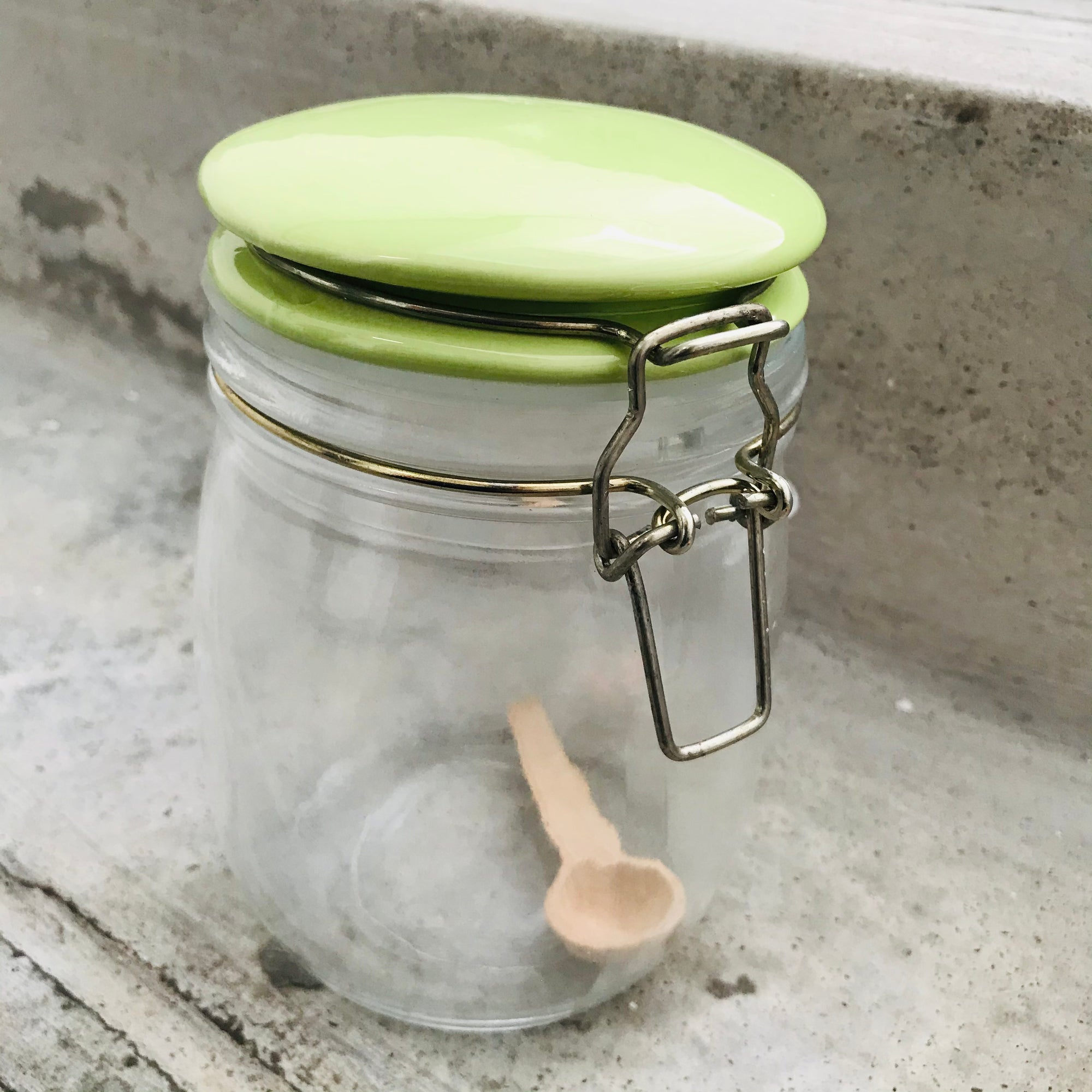 Ceramic Lid Glass Jar (L)