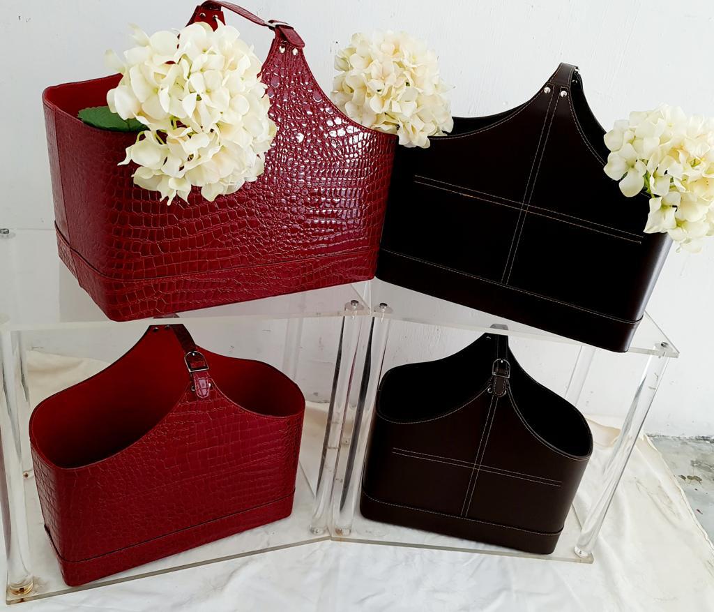 Leather Hamper Baskets