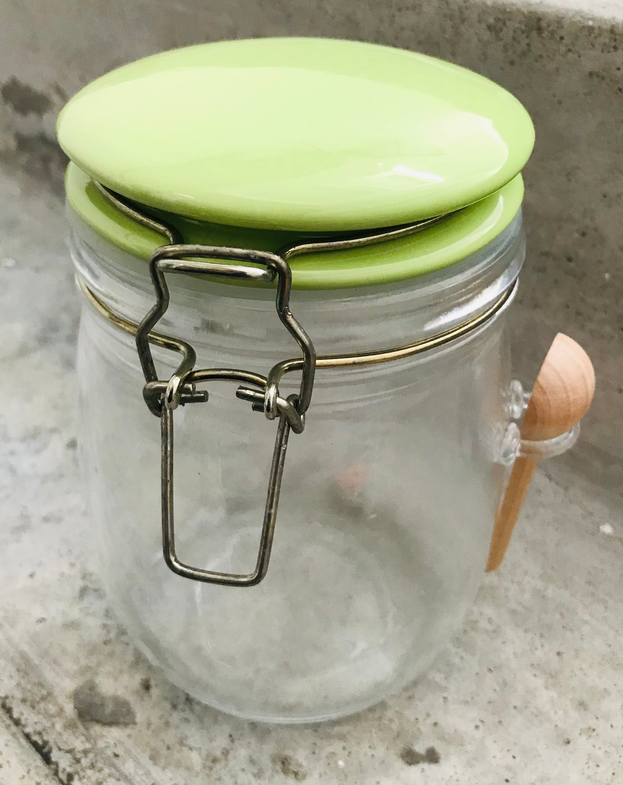 Ceramic Lid Glass Jar (L)