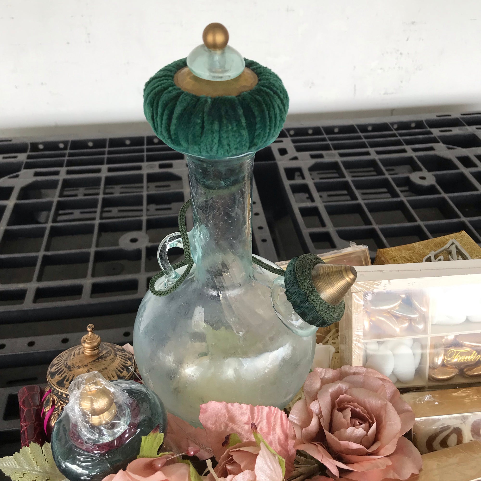 Ottoman Artisan Hand-blown Glass Flask