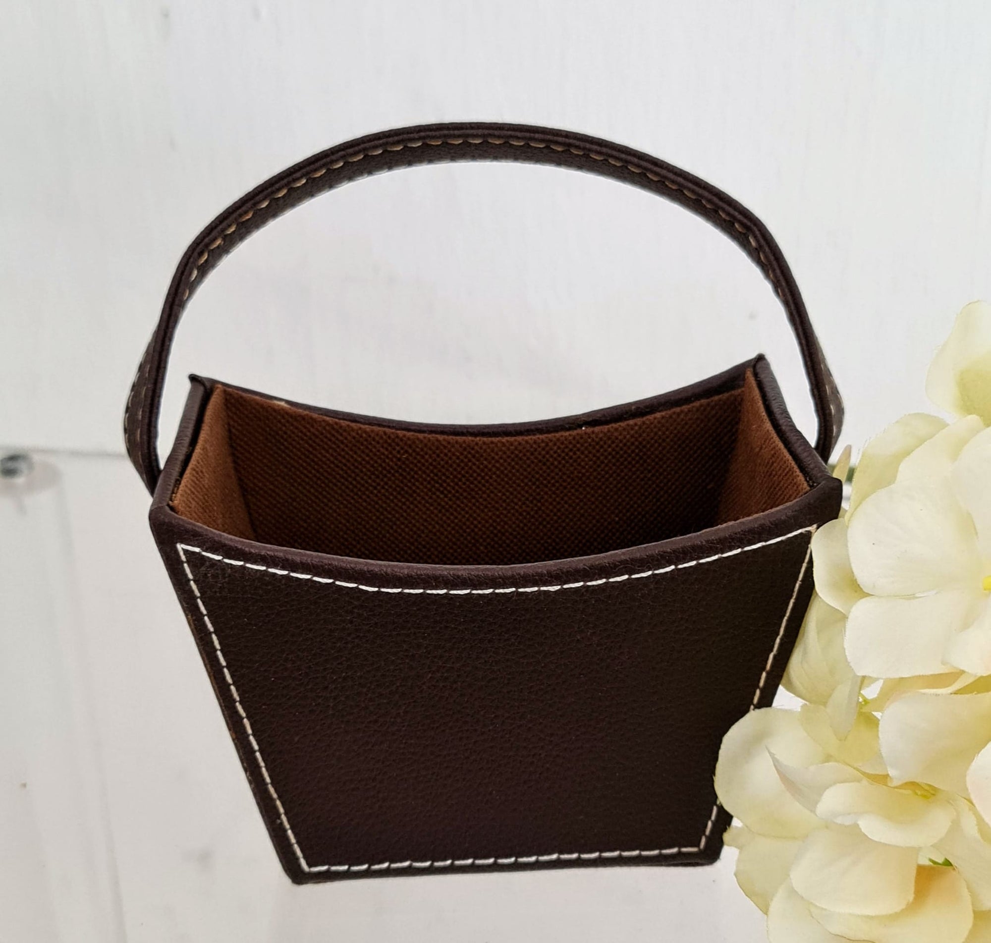 Mini Leather Basket