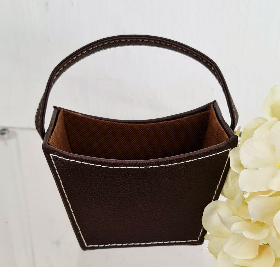 Mini Leather Basket