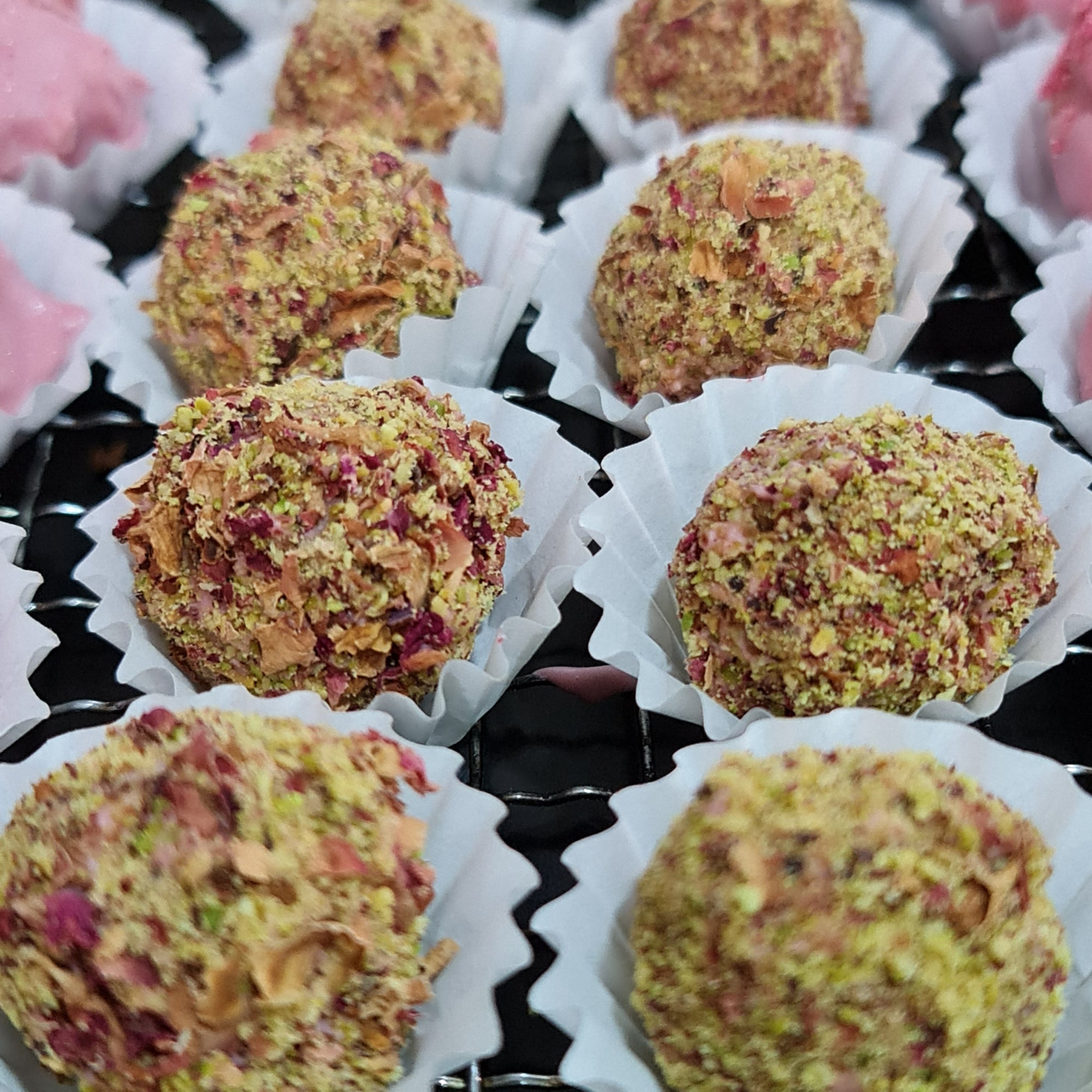 Christmas Specials: Pistachio & Rose Truffles
